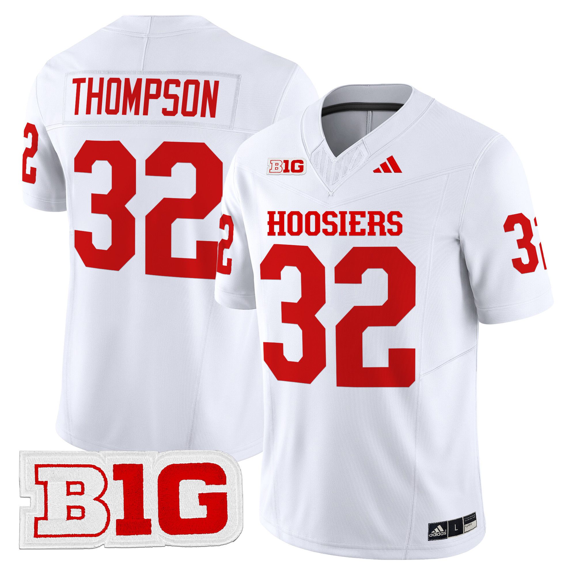 Men Indiana Hoosiers #32 Thompson White 2024 Vapor Limited NCAA Jersey